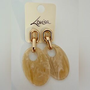 Lovisa Gold & Acrylic Statement Earrings